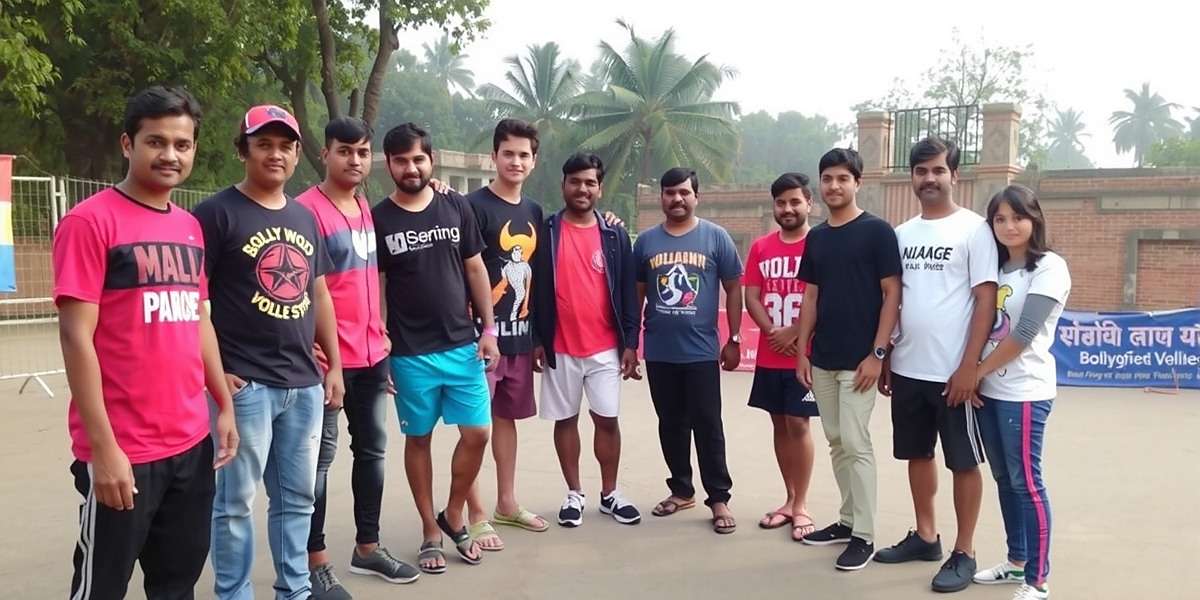 Bollywood Volley Stars Community Event Indian players gathering for a Bollywood Volley Stars community tournament in Mumbai